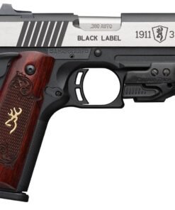 Browning Arms 1911 Black Label Medallion Pistol 051953492, 380 ACP, 3.63", Rosewood w/Gold BuckMark Inlay Grips, Two-Tone Finish, 8 Rds